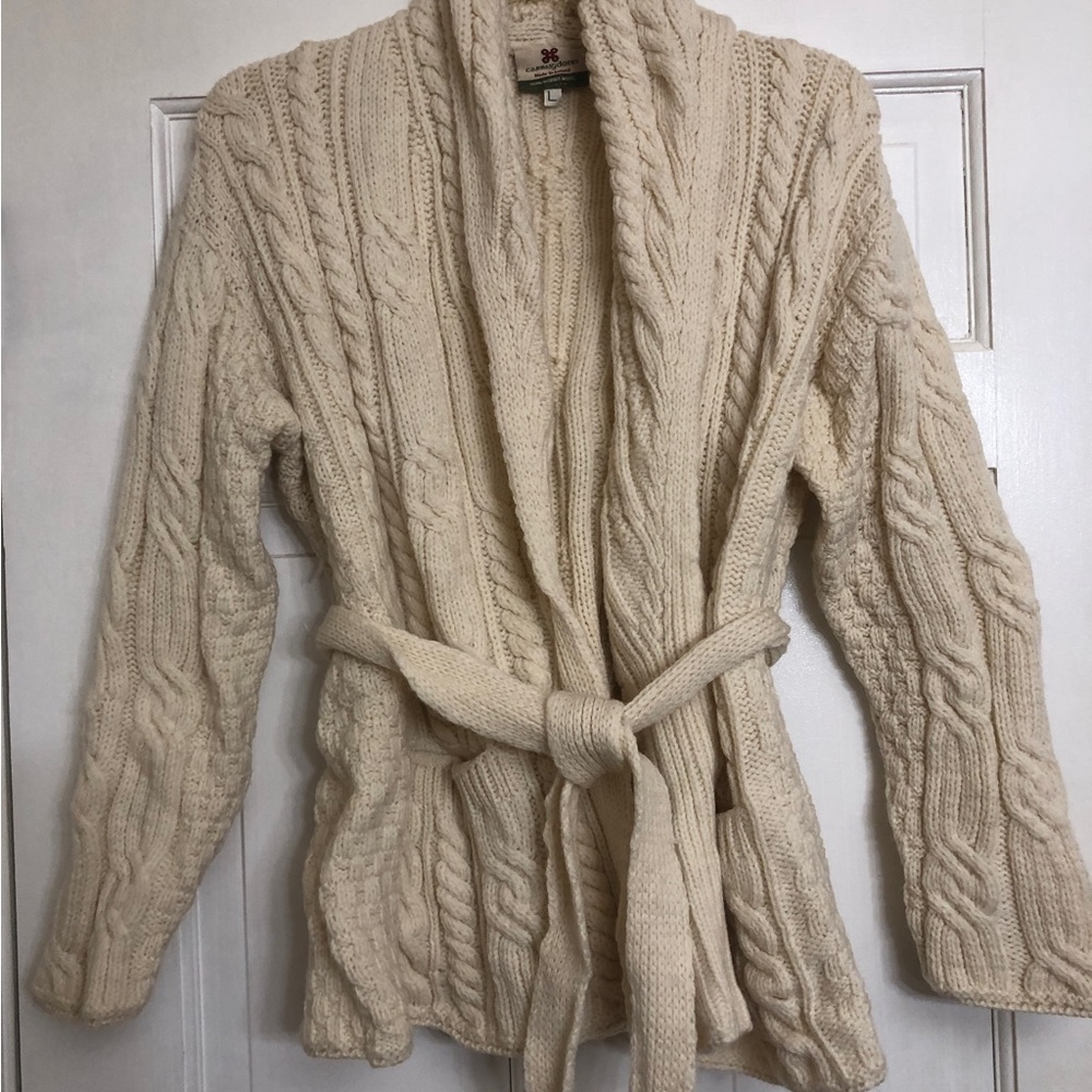 Carraig Donn Irish merino wool shawl cardigan